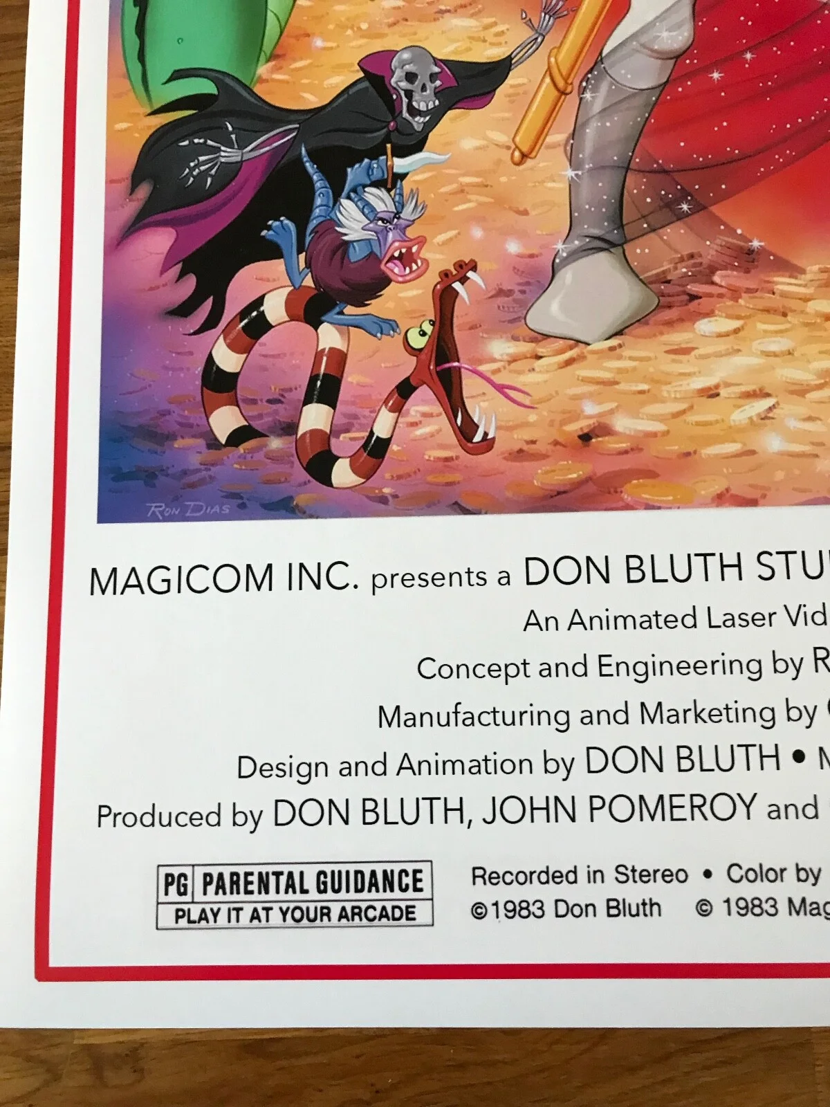 Poster Dragon's Lair 650mm x 430mm bit bigger than A2, image 3