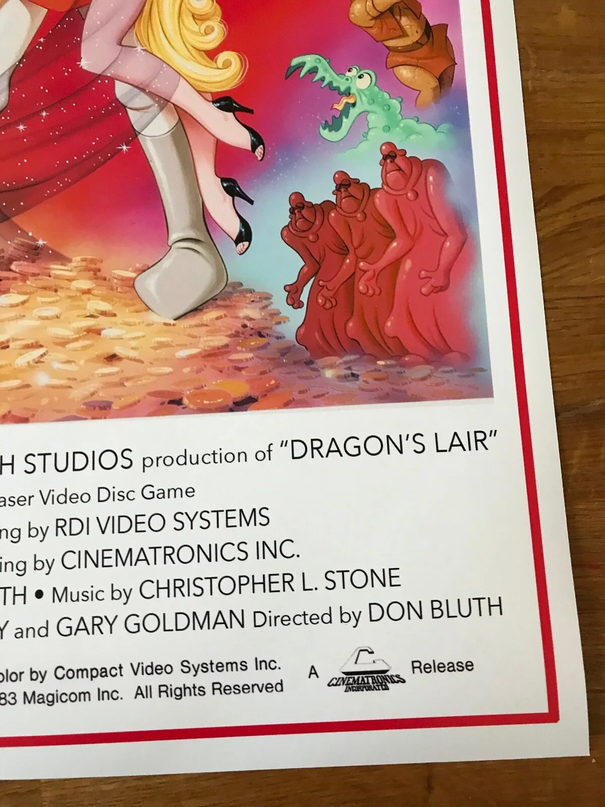 Poster Dragon's Lair 650mm x 430mm bit bigger than A2, image 4