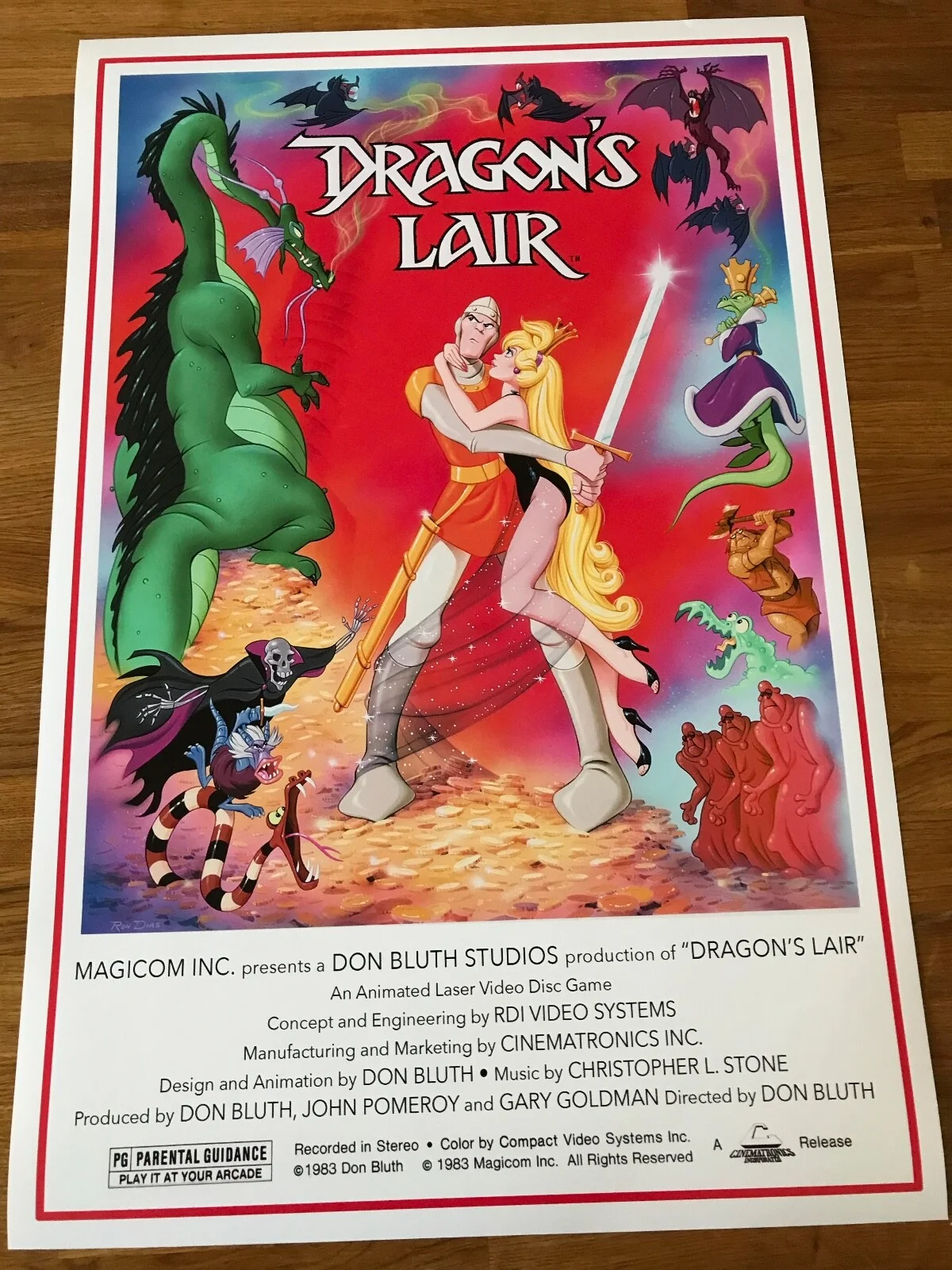 Poster Dragon's Lair 650mm x 430mm bit bigger than A2, image 5