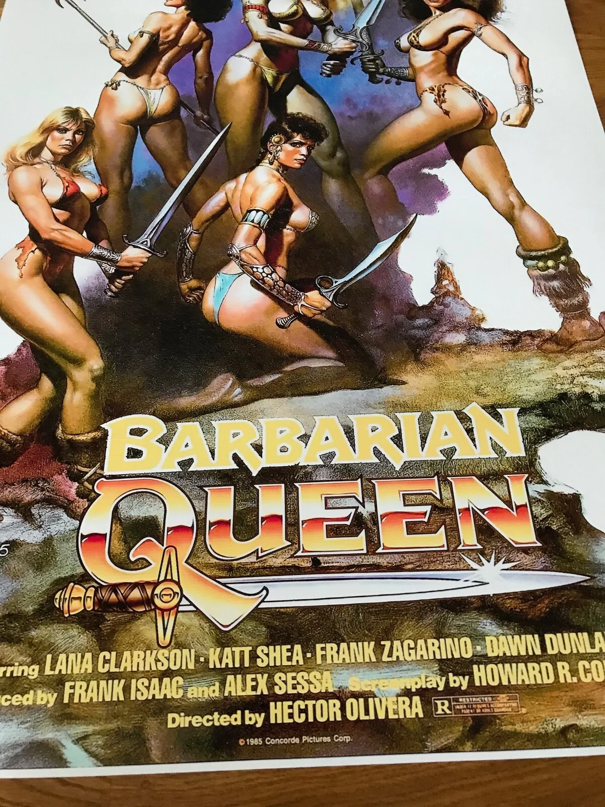 Large Movie Poster Barbarian Queen 430mm x 650mm (bit bigger than A2), изображение 2