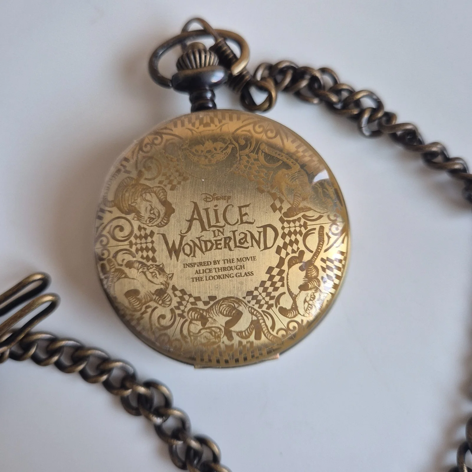 Disney Alice In Wonderland Pocket Watch Metal Collectors Merchandise Promo NEW, изображение 2