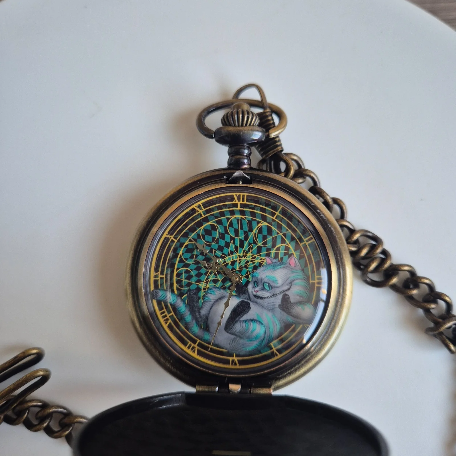 Disney Alice In Wonderland Pocket Watch Metal Collectors Merchandise Promo NEW, изображение 3