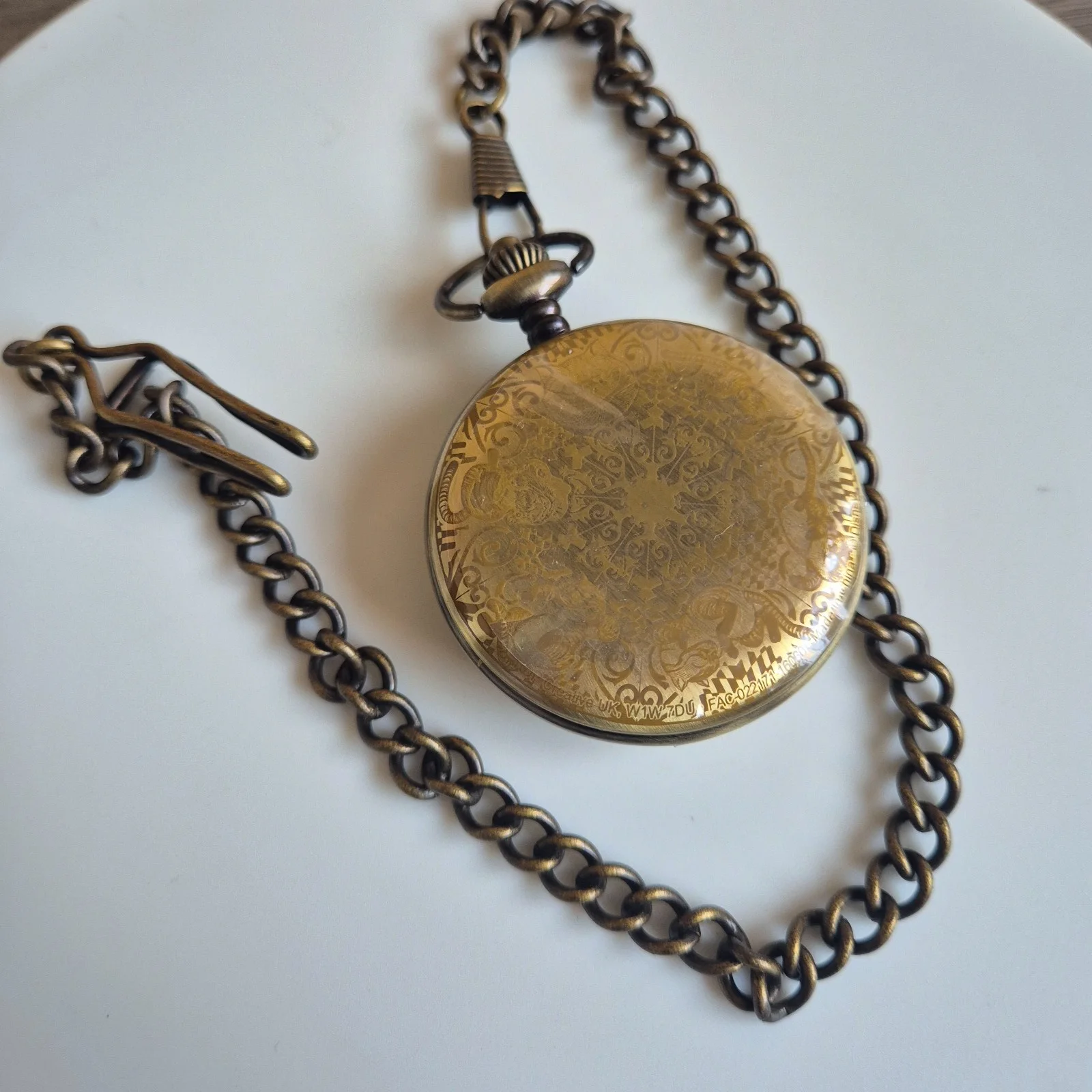 Disney Alice In Wonderland Pocket Watch Metal Collectors Merchandise Promo NEW, изображение 4