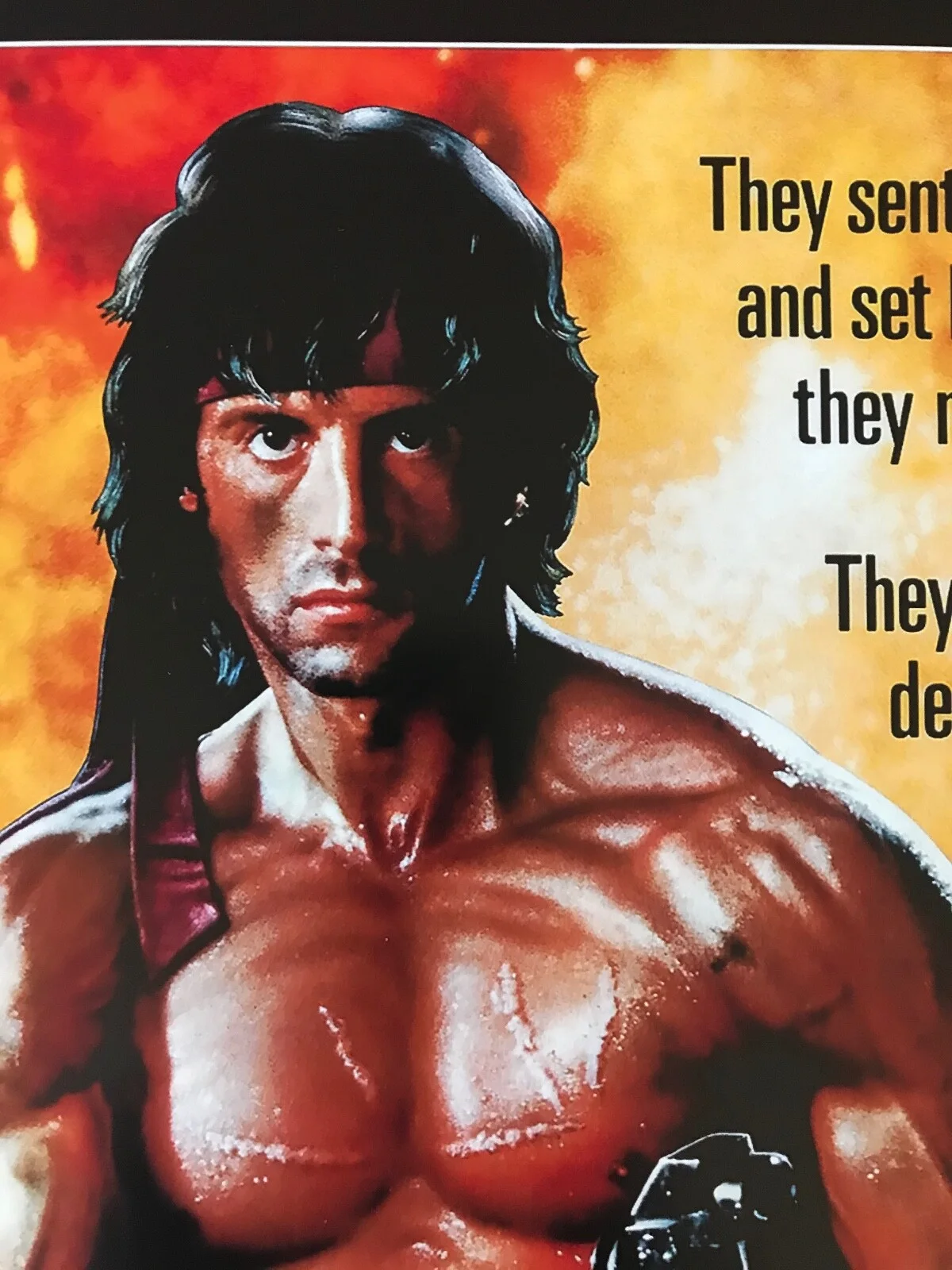 Large Movie Poster Rambo First Blood Part 2 Sylvester Stallone 43cm x 65cm, image 3