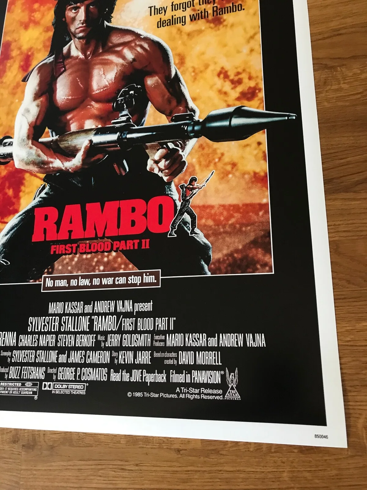 Large Movie Poster Rambo First Blood Part 2 Sylvester Stallone 43cm x 65cm, image 5