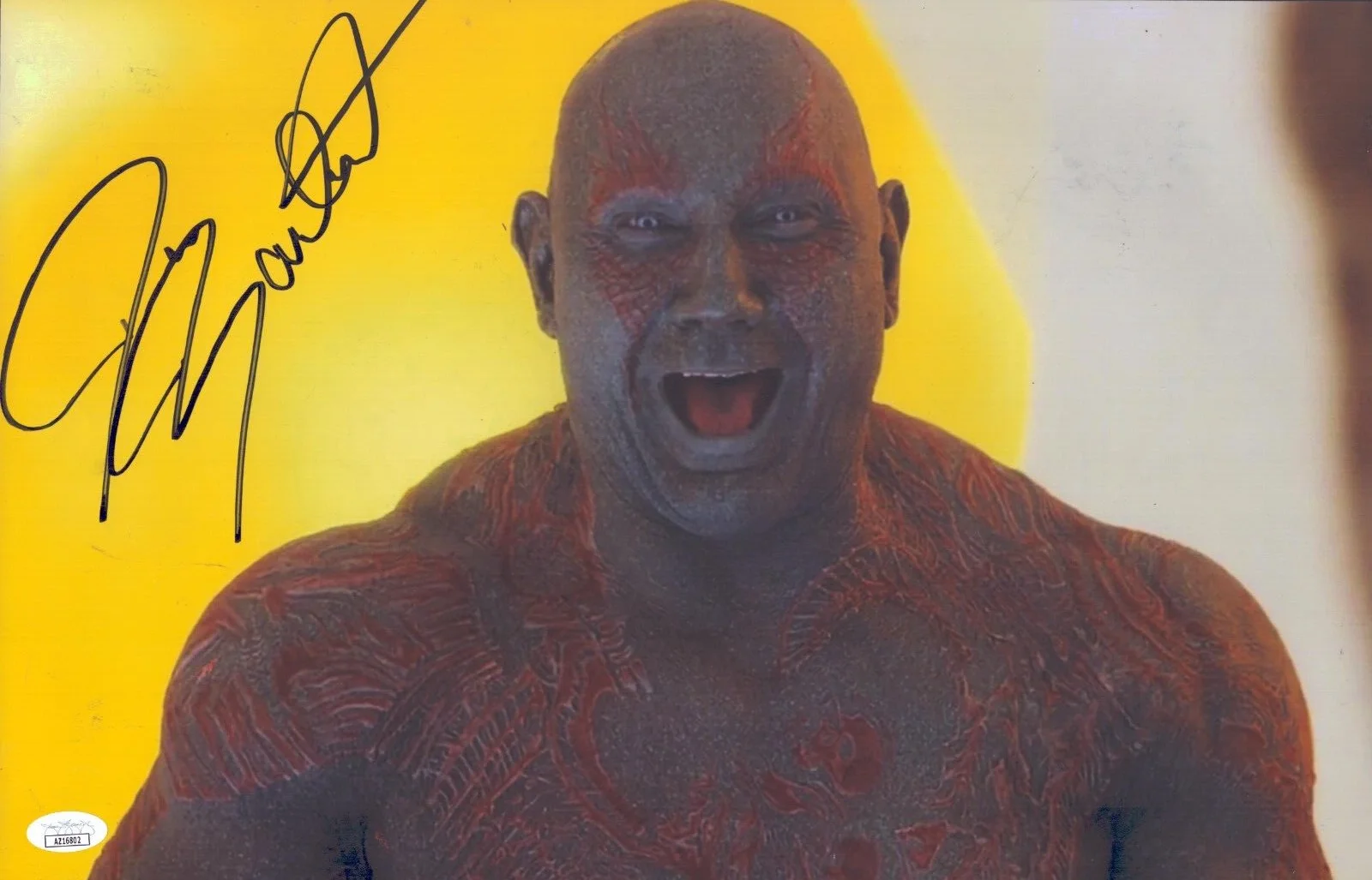 Dave Bautista — DAVE BAUTISTA Hand-Signed "Guardians of the Galaxy" 11x17 Photo (JSA COA)