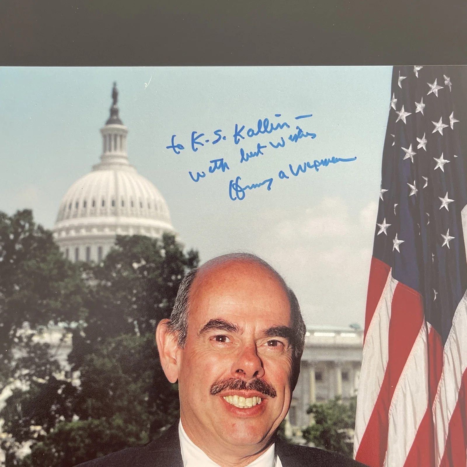 Senator Henry Waxman CA: Hand Signed Political Leader Photo 8x10 “ / KSK, изображение 2