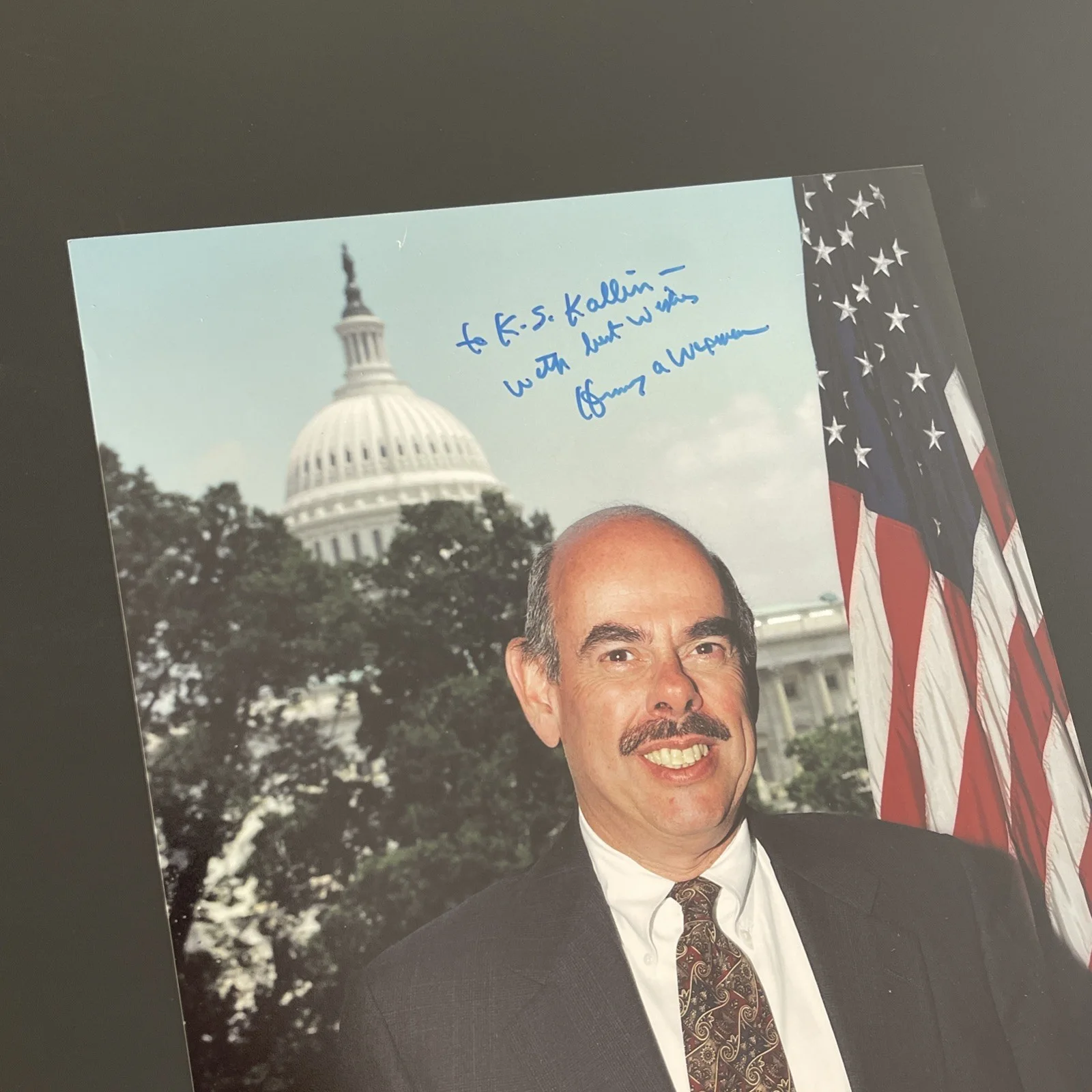 Senator Henry Waxman CA: Hand Signed Political Leader Photo 8x10 “ / KSK, изображение 3