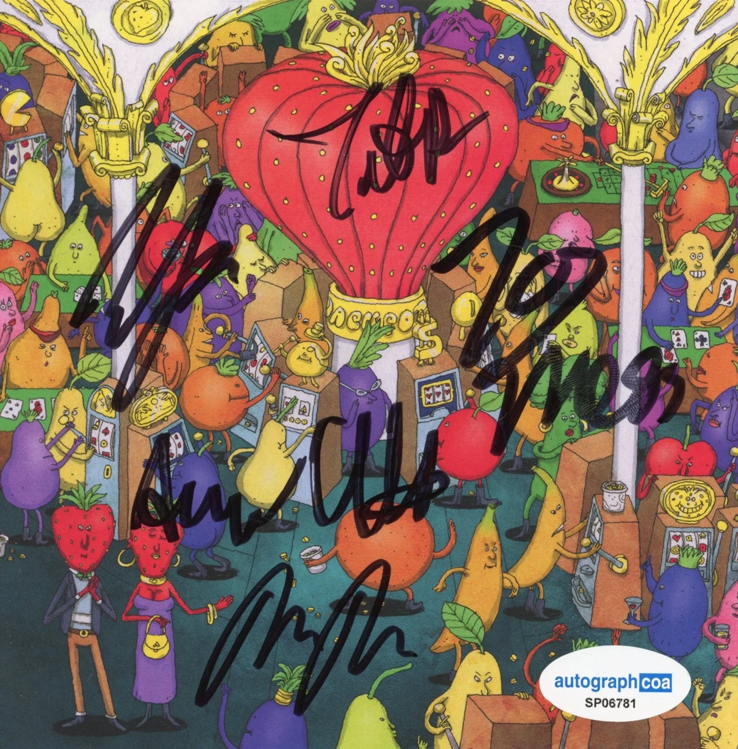 Dance Gavin Dance Signed Autograph Jackpot Juicer CD Framed Tilian x5 Band ACOA, image 3