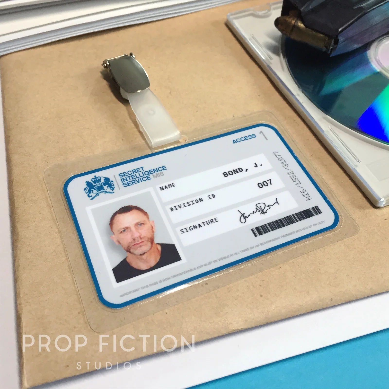 Cosplay Display: Skyfall - MI6 Access / SIS Security Pass Clip-on Prop ID Cards, image 3