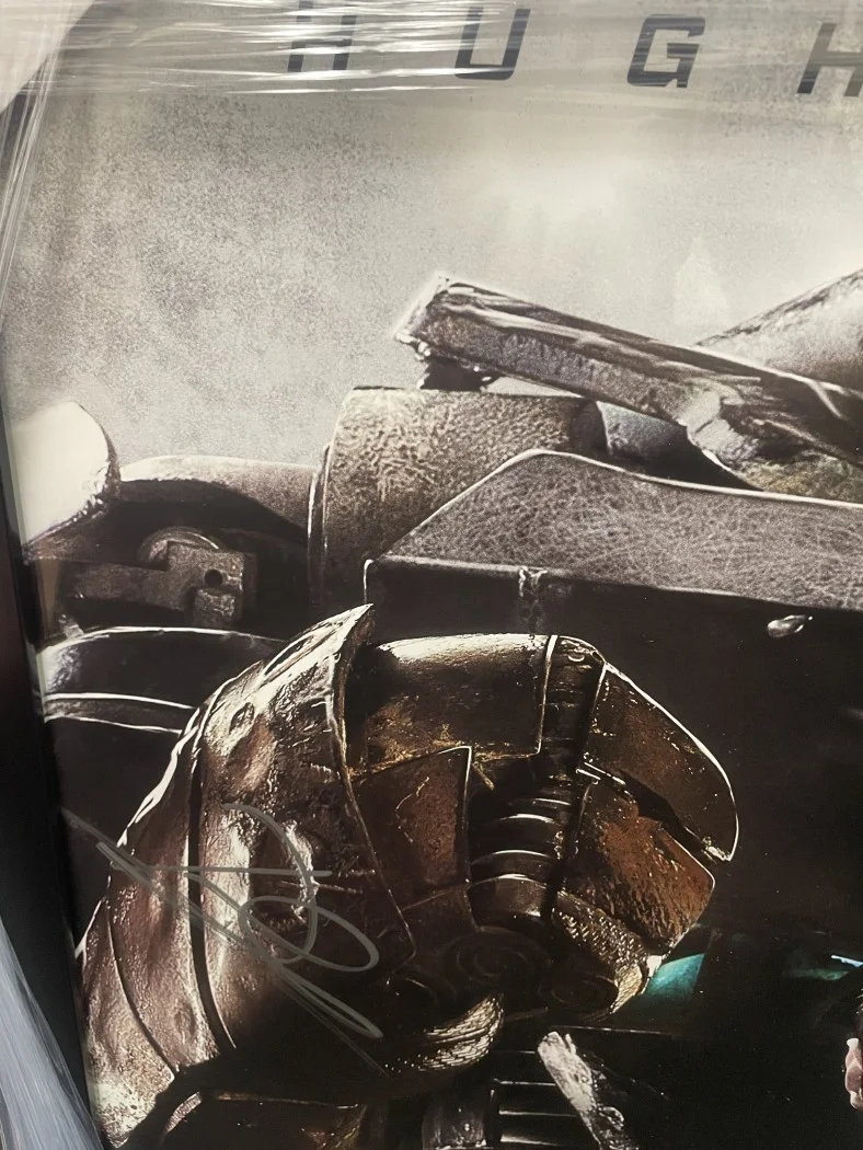 Hugh Jackman, Anthony Mackie, Dakota Goyo, Sugar Ray Leonard — Real Steel Autographed Cast Poster Hugh Jackman Anthony Mackie +3 Framed JSA, image 2