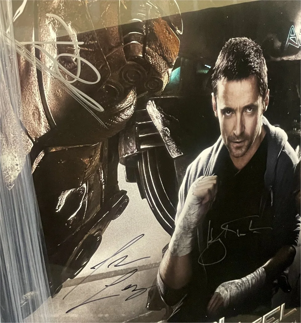 Hugh Jackman, Anthony Mackie, Dakota Goyo, Sugar Ray Leonard — Real Steel Autographed Cast Poster Hugh Jackman Anthony Mackie +3 Framed JSA, image 4