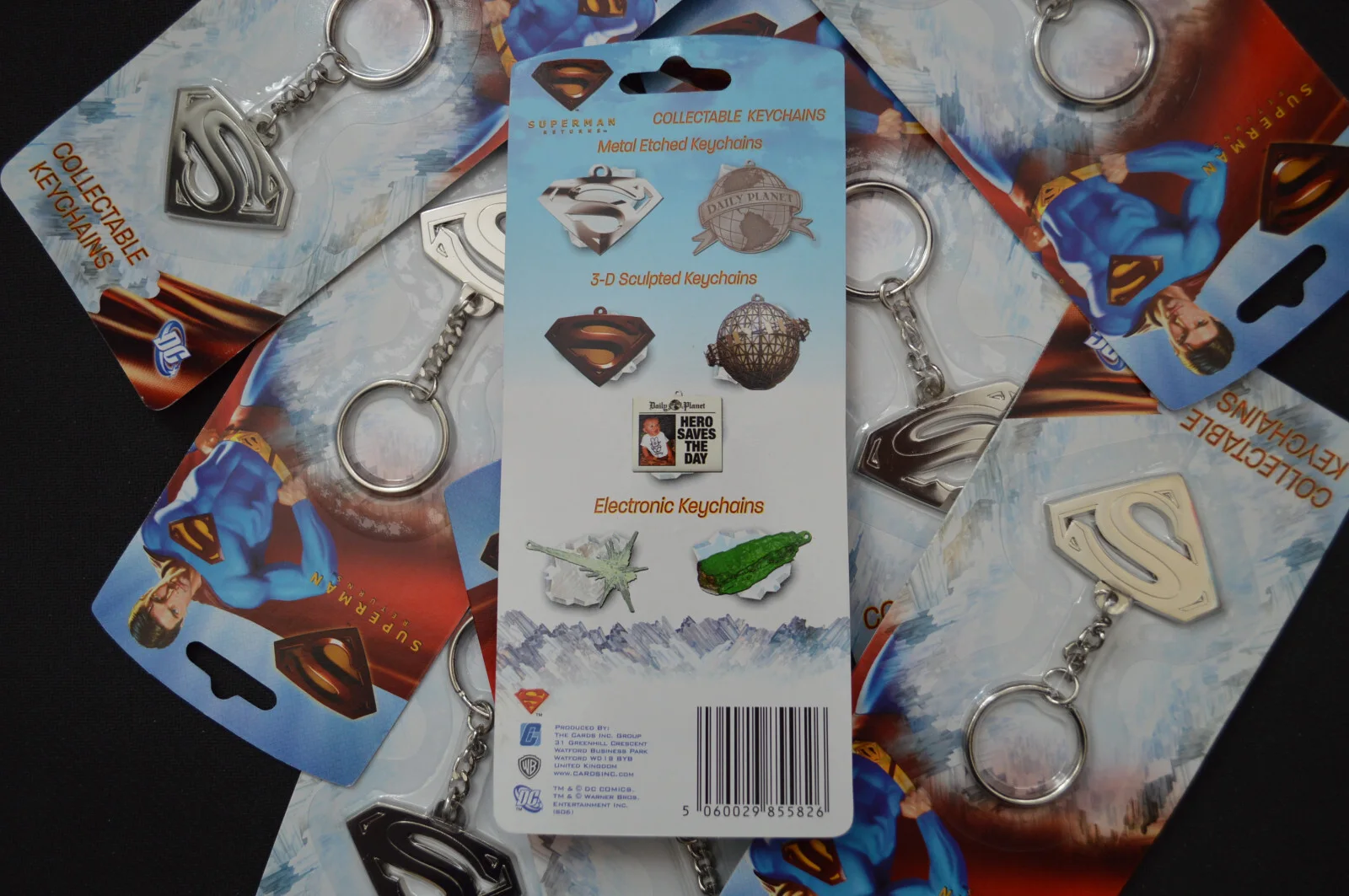 Cards Inc 2006 Superman Returns Collectable Metal Etched Keychain S Symbol Crest, image 3