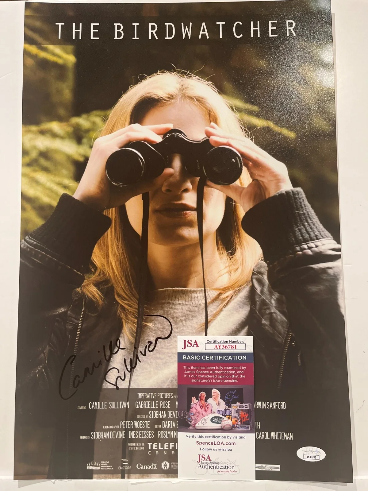 Camille Sullivan — Signed Camille Sullivan The Birdwatcher 12x18 Photo Actress JSA