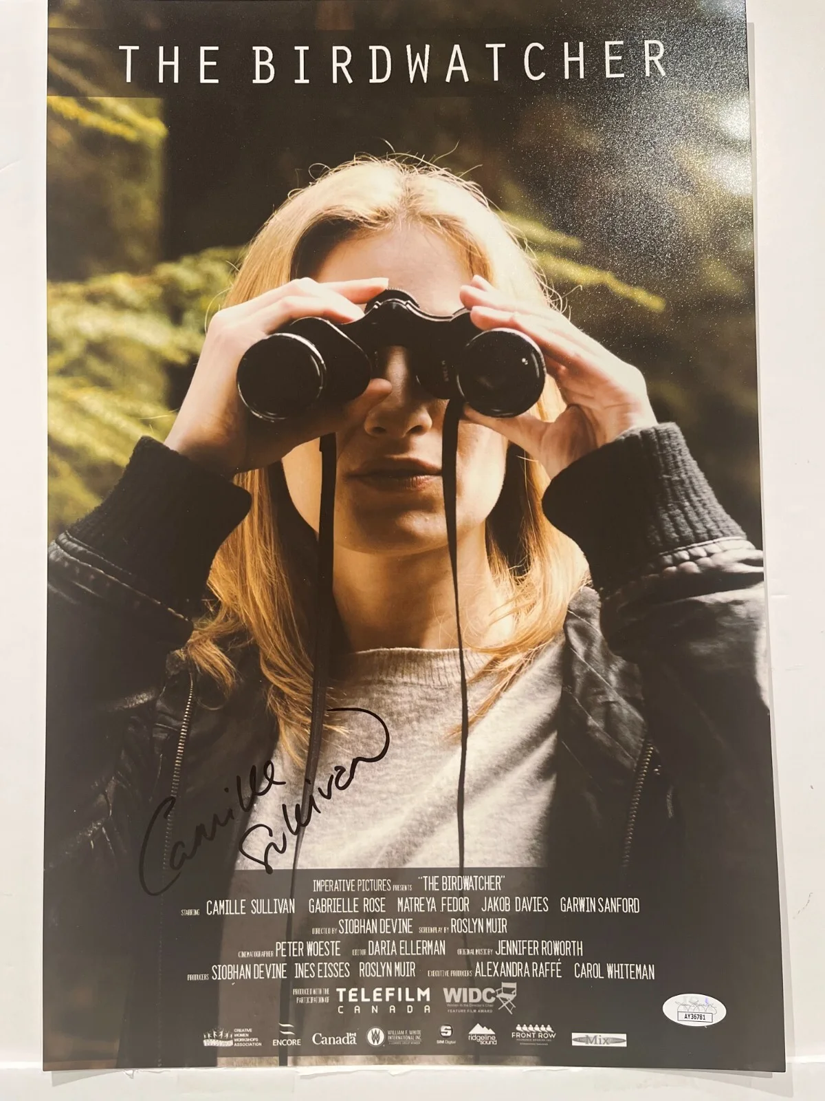 Camille Sullivan — Signed Camille Sullivan The Birdwatcher 12x18 Photo Actress JSA, image 3