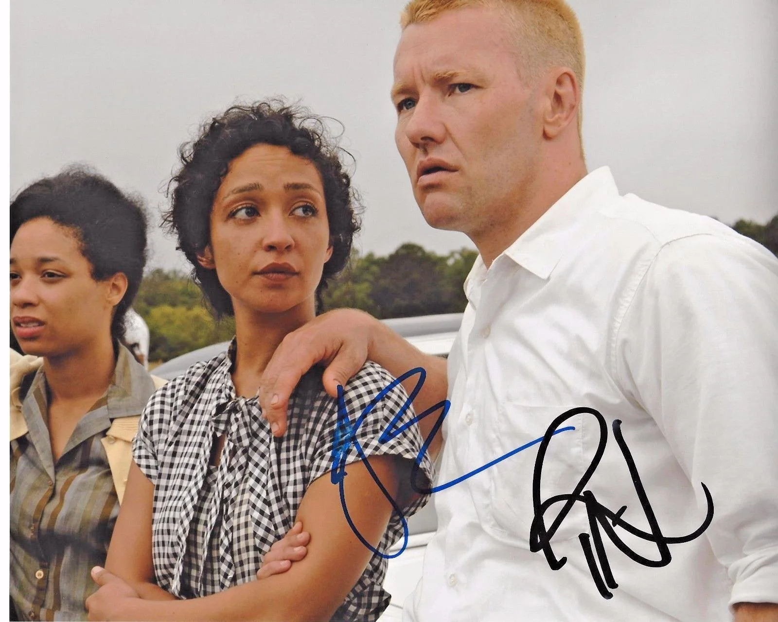 JOEL EDGERTON RUTH NEGGA DUAL HAND SIGNED 'LOVING' MOVIE 8x10 INCH PHOTO W/COA, изображение 2
