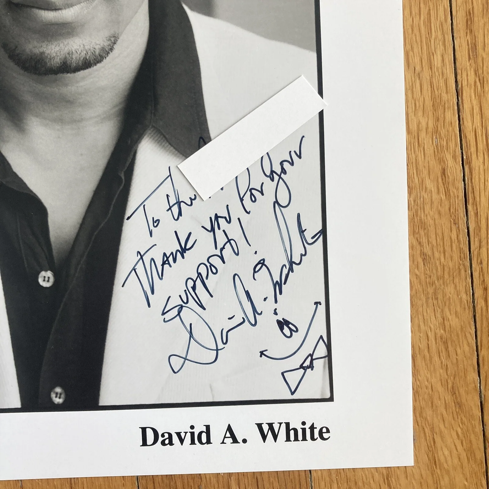 David A. White B&W Signed / Inscribed Photo 8X10” Hello Again Saturday Night, image 2