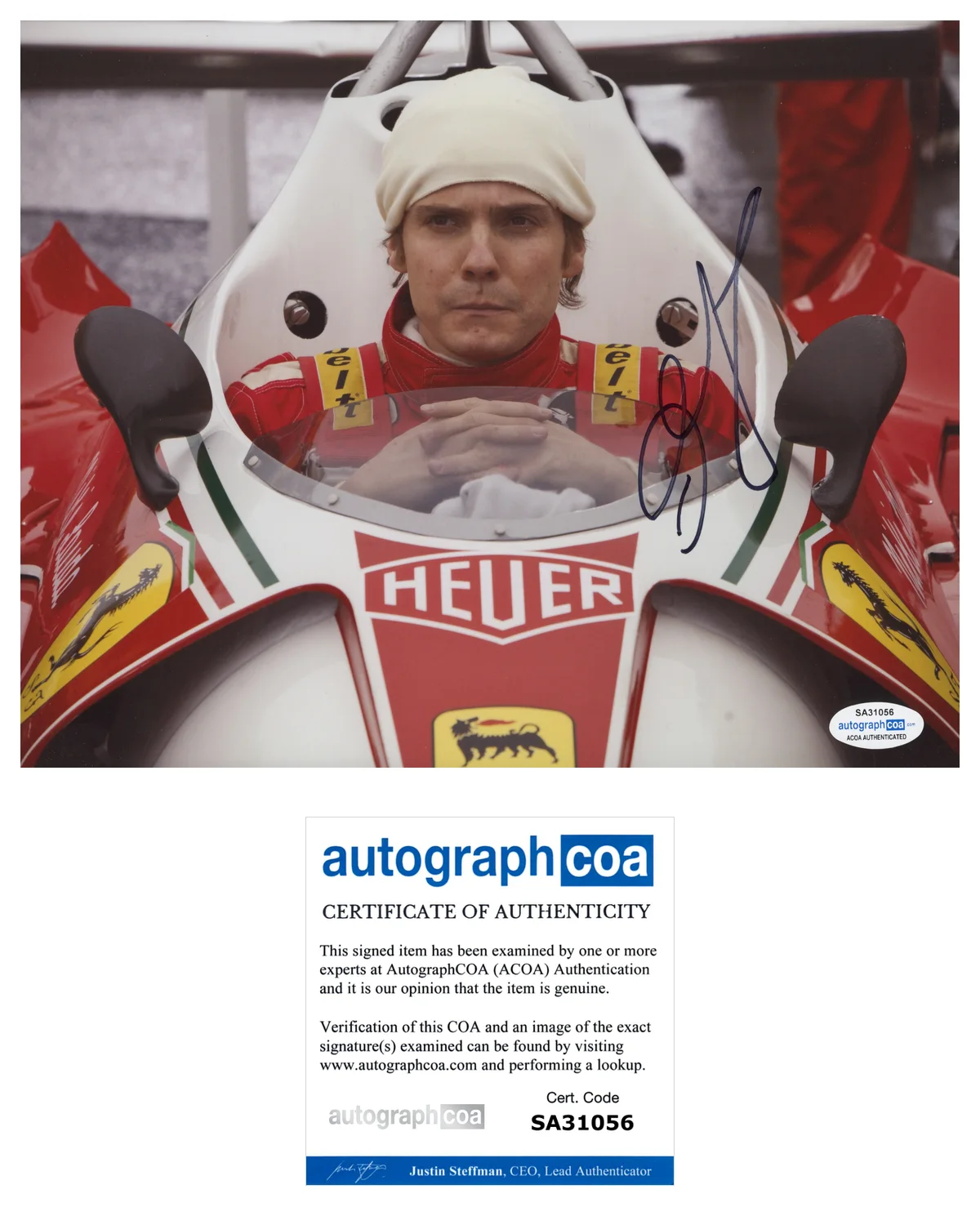 Daniel Bruhl Rush Autographed Signed 8x10 Photo ACOA 2020-1, image 2