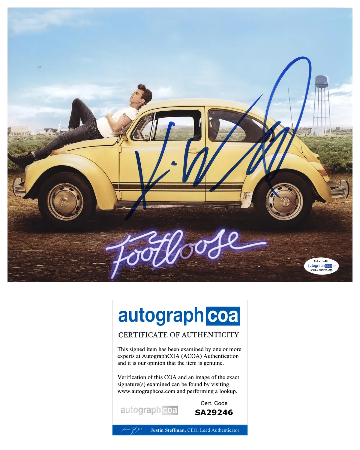 Kenny Wormald Footloose Autographed Signed 8x10 Photo ACOA 2020-1, image 2