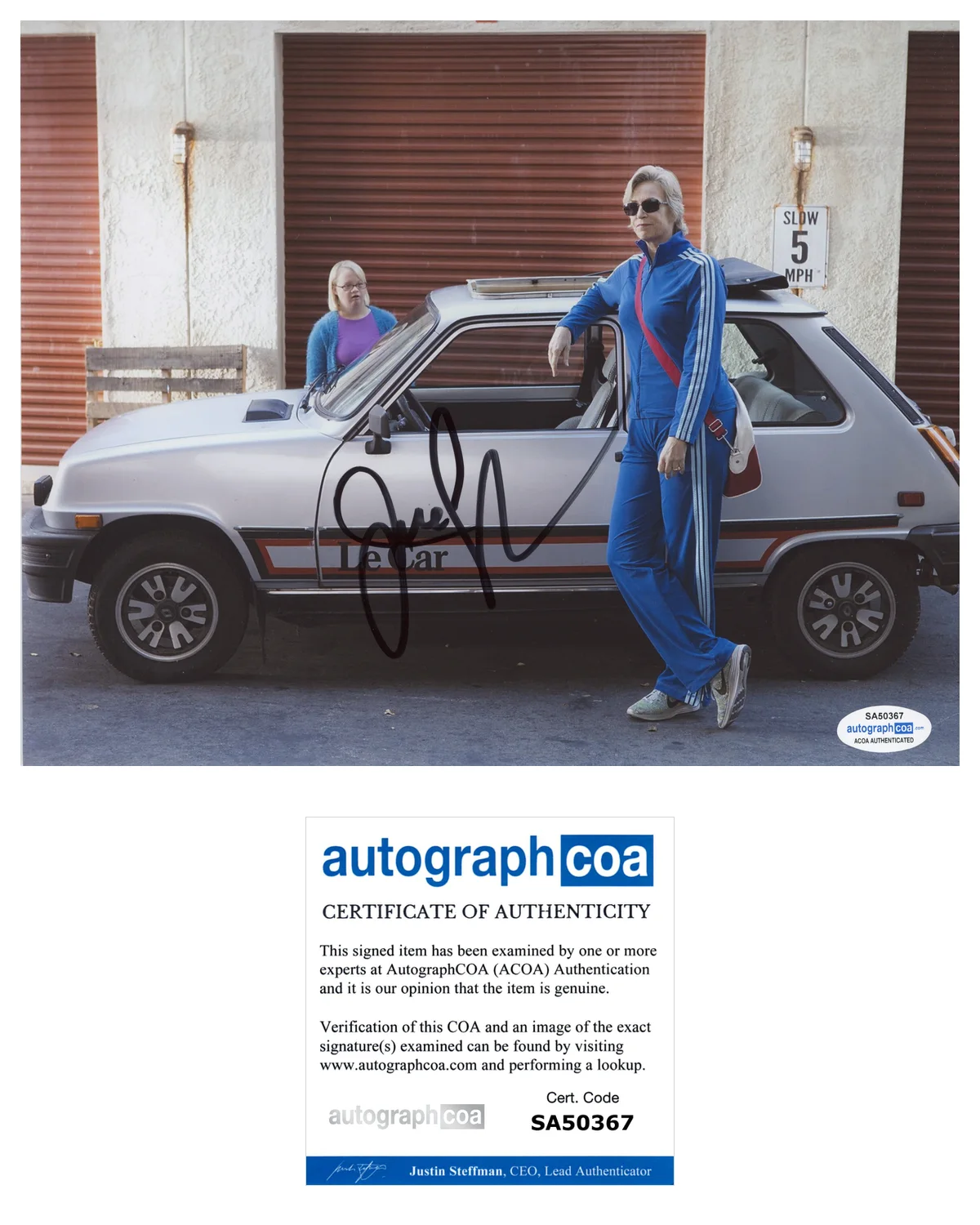 Jane Lynch Glee Autographed Signed 8x10 Photo ACOA, image 2