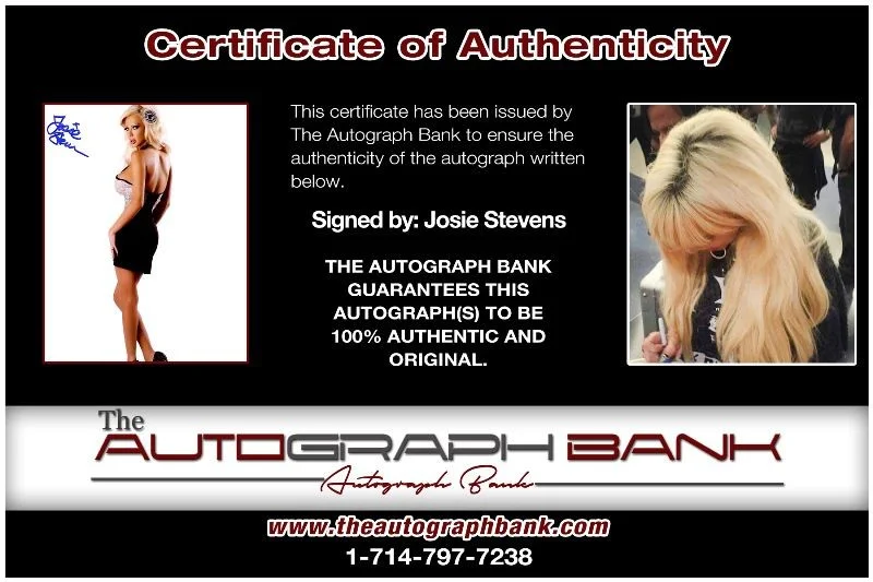 Josie Stevens — Josie Stevens authentic signed celebrity 10x15 photo W/Cert Autographed 2616d, изображение 2