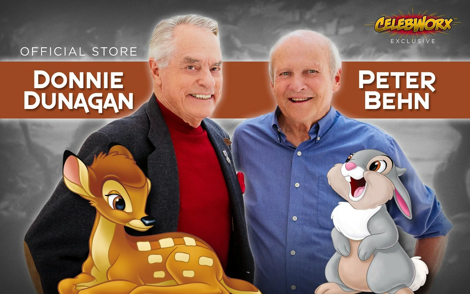 Peter Behn, Donnie Dunagan — PETER BEHN and DONNIE DUNAGAN Signed BAMBI 11x14 Photo Autograph JSA COA CERT, изображение 2