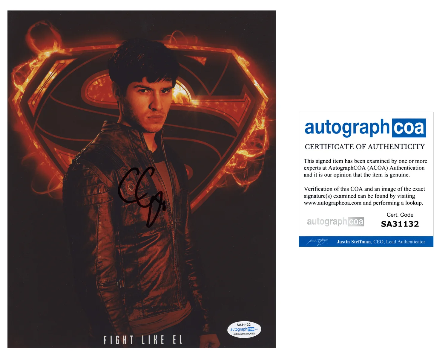 Cameron Cuffe Krypton Autographed Signed 8x10 Photo ACOA 2020-3, image 2