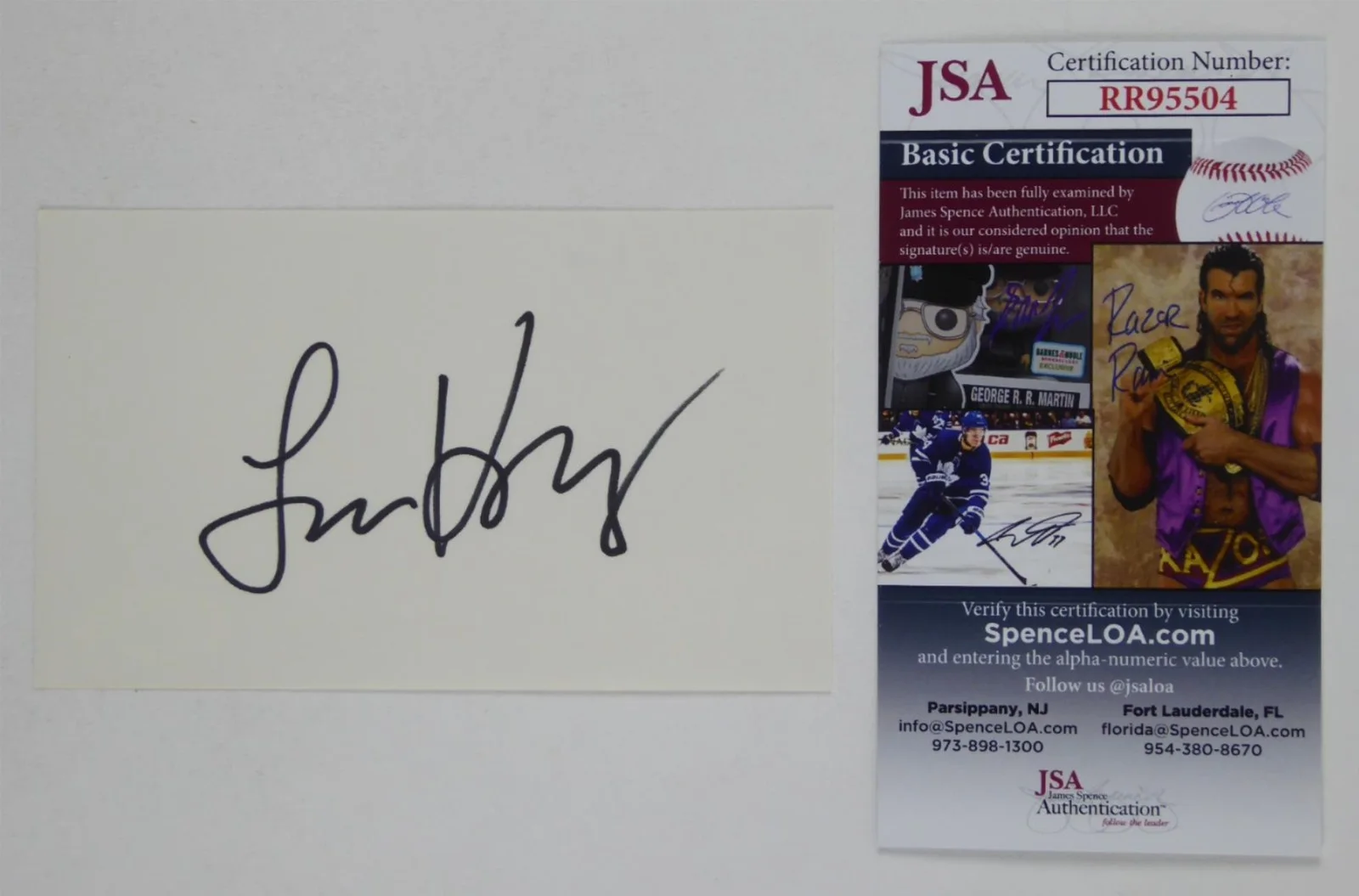Larry King — Larry King Signed Autographed 3x5 Index Card Reporter Talk Show Host JSA COA