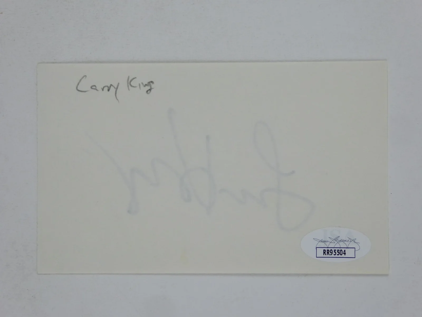Larry King — Larry King Signed Autographed 3x5 Index Card Reporter Talk Show Host JSA COA, изображение 3