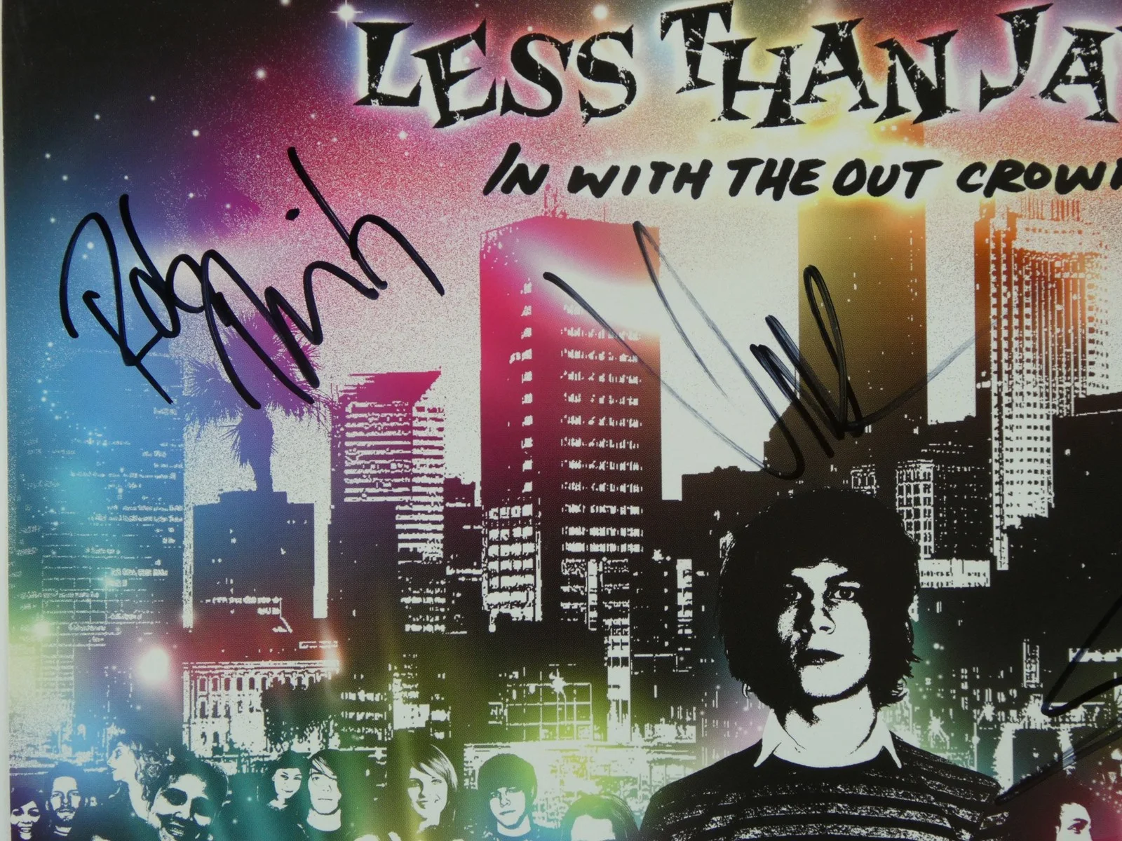 Less Than Jake Signed Album Flat 12x12 In With The Out Crowd Autographed, image 2
