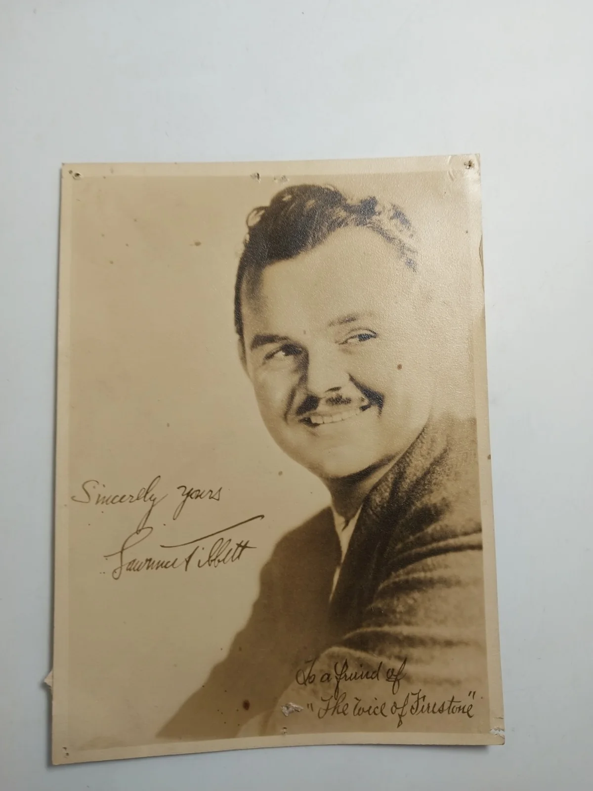 Lot of Two Lawrence Tibbett Photos American Opera Singer Voice of Firestone MGM, изображение 2