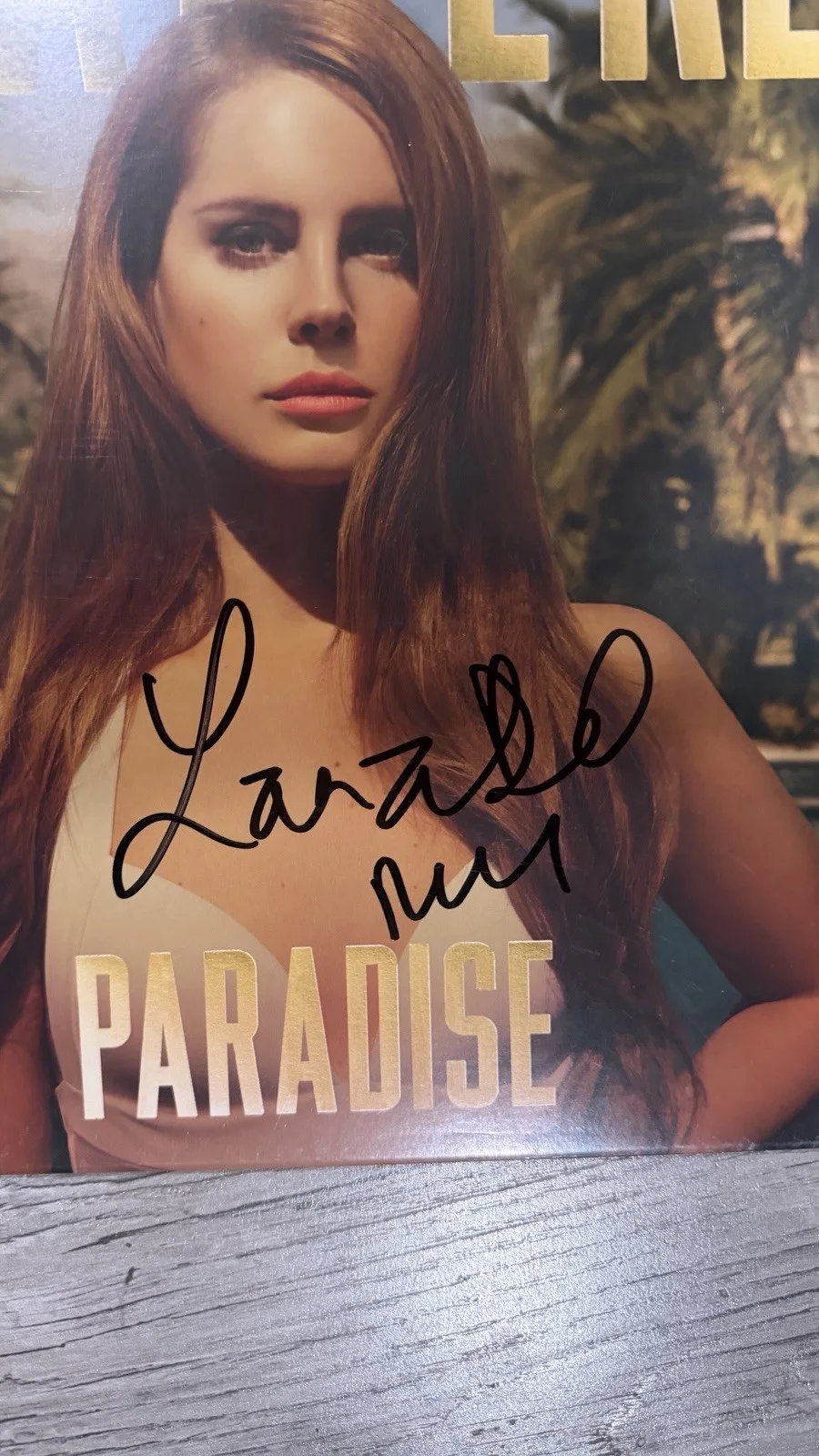 Lana Del Rey Paradise Signed Autographed Record / Album Cover, image 2