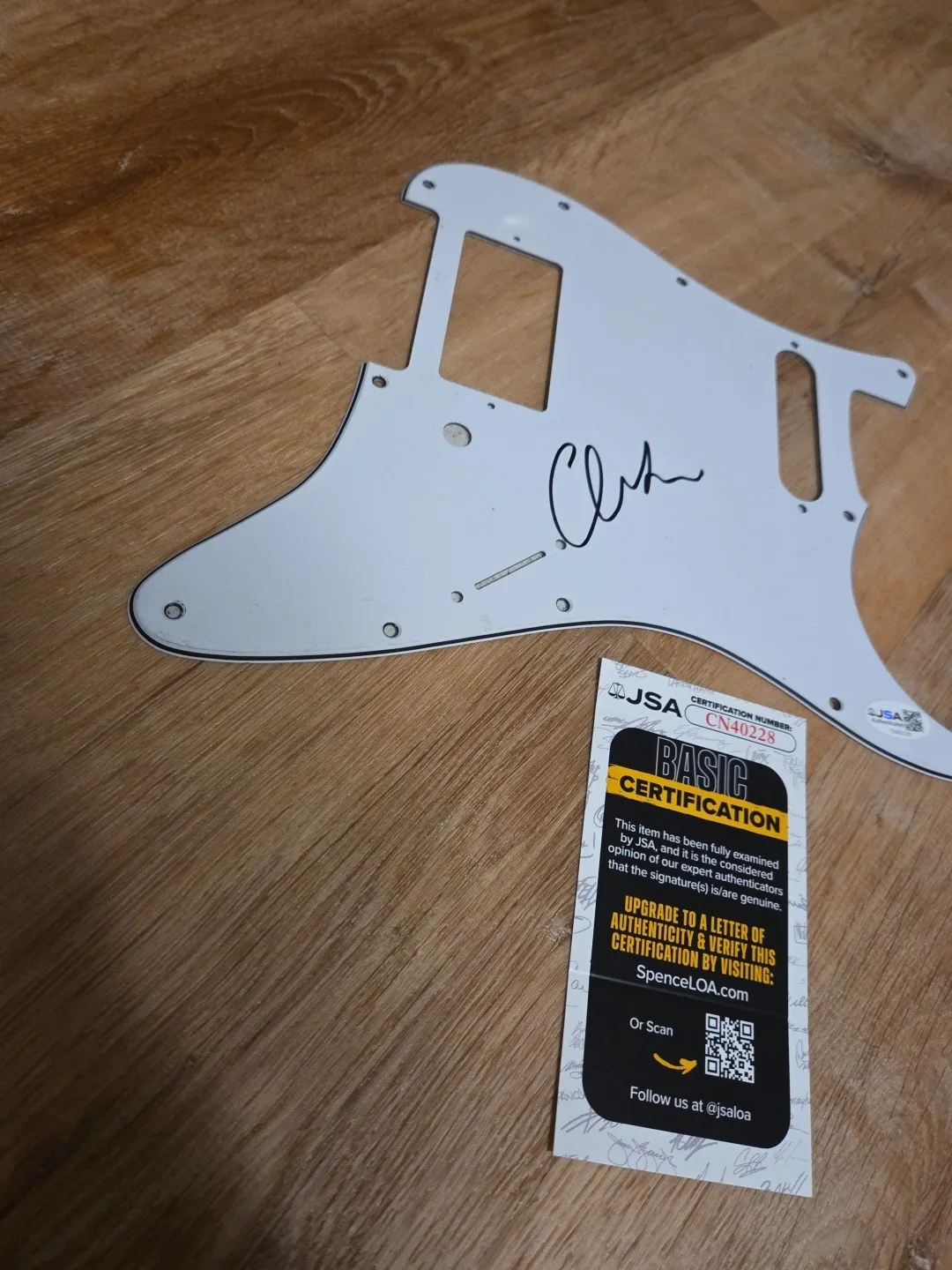 Orianthi Signed Autographed Guitar Pickguard JSA COA *Scratch Marks*, image 2