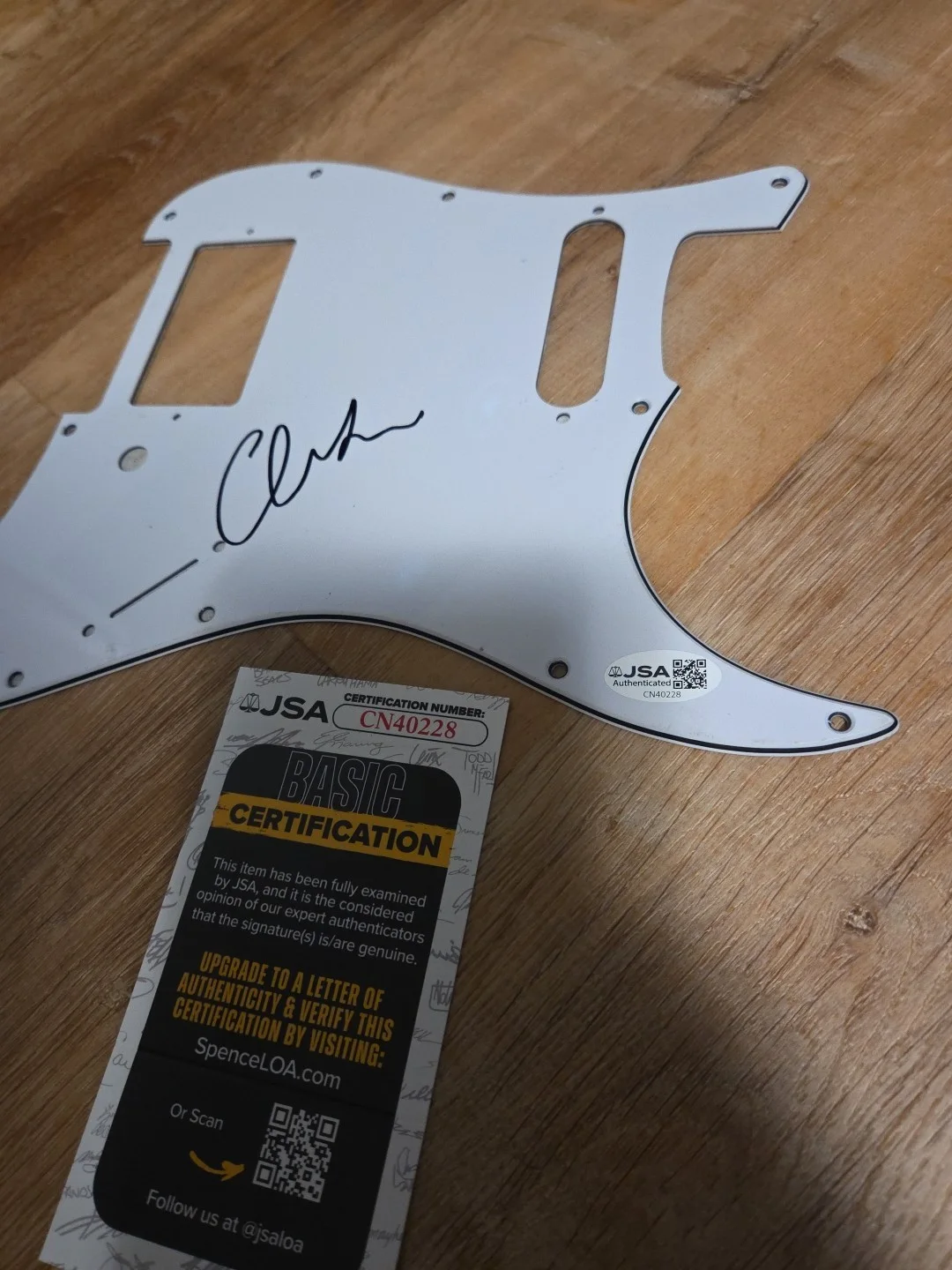 Orianthi Signed Autographed Guitar Pickguard JSA COA *Scratch Marks*, image 3