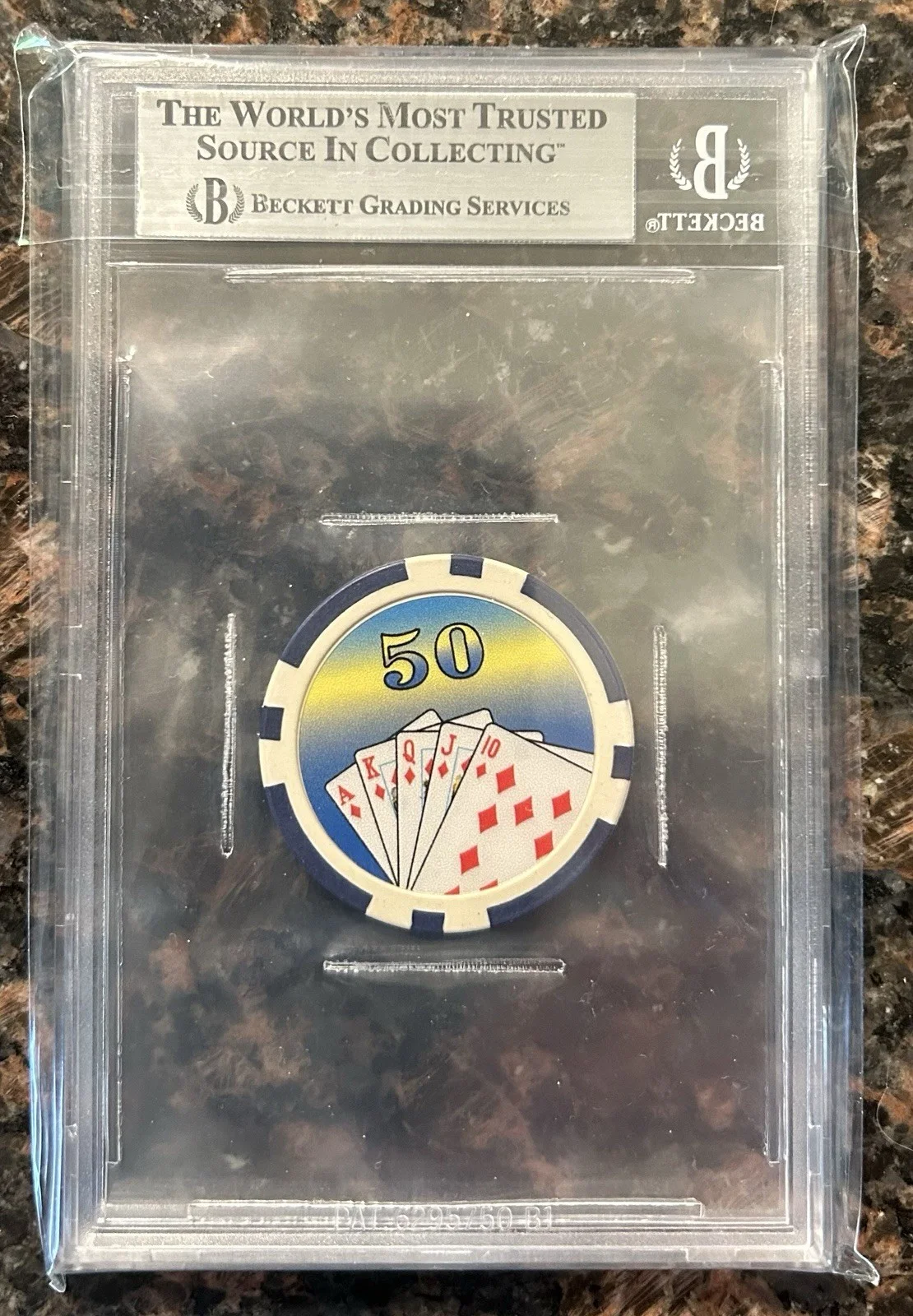 Chevy Chase — Chevy Chase Signed Autographed Vegas Vacation $50 Poker Chip with Beckett BGS, image 2