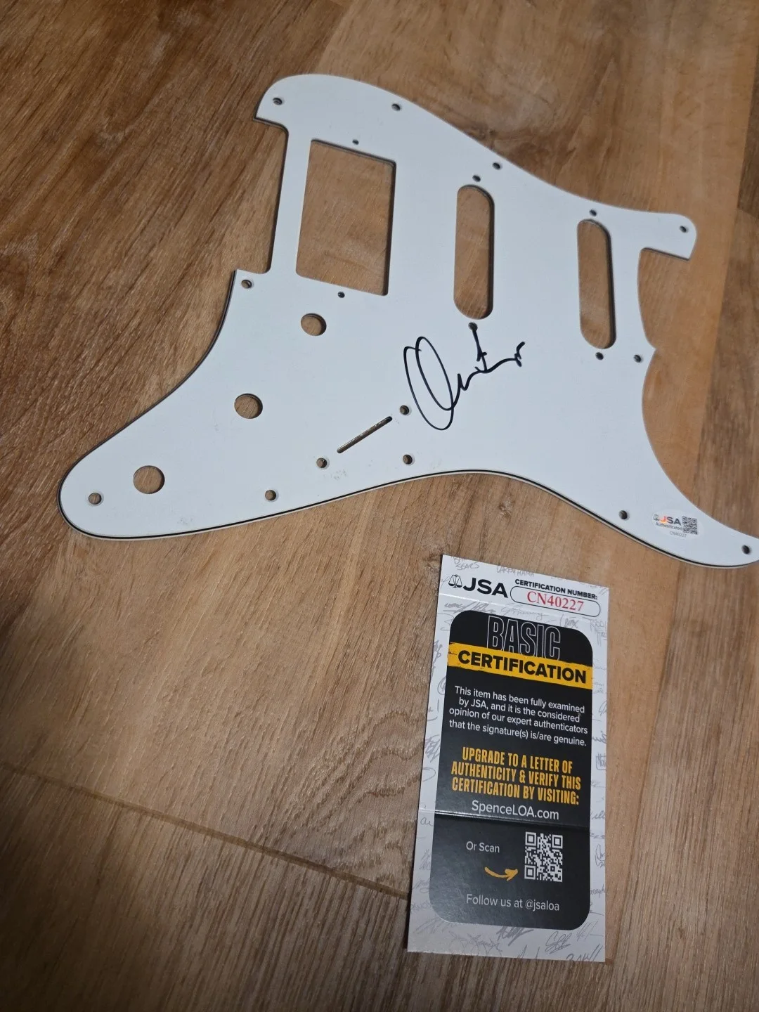 Orianthi Signed Autographed Guitar Pickguard JSA COA *Scratch Marks*, image 2
