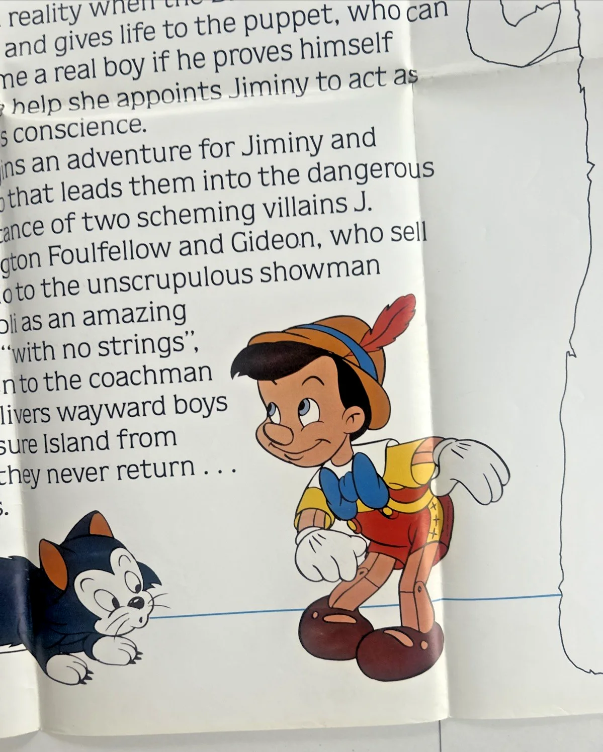 Pinocchio UK Quad Poster - 1986 Disney RR with 'Gummi Bears A New Beginning', изображение 5
