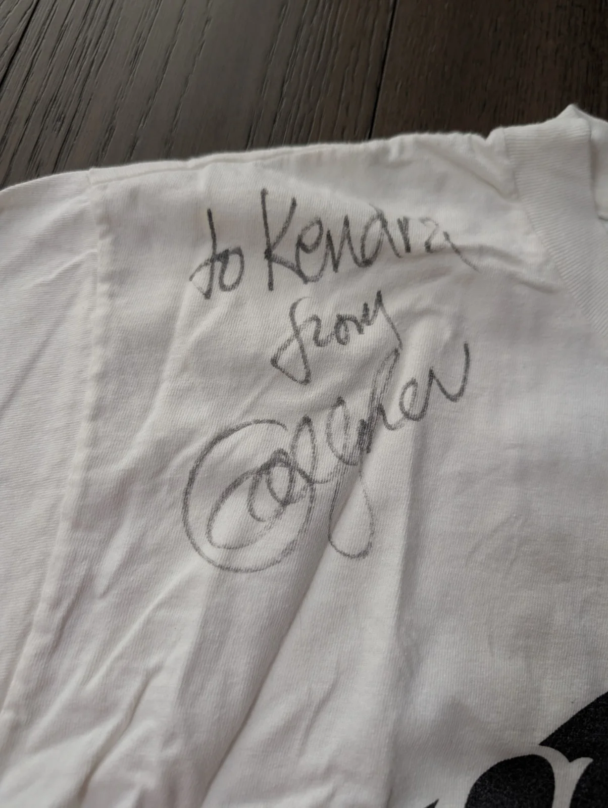 Gallagher — CAMISETA FIRMADA AUTOGRAFIADA COMEDIANTE GALLAGER TALLA L Camisa Rara Vintage Años 90, изображение 3