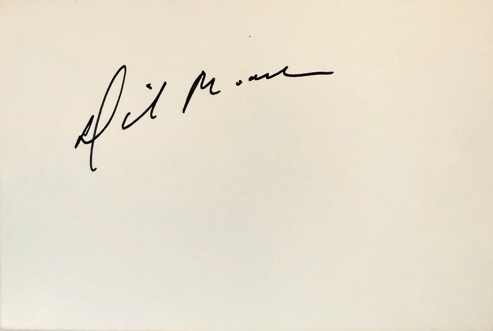 Dickie Moore — DICKIE MOORE Signed Autographed 4"x 6" INDEX CARD Hook and Ladder OLIVER TWIST