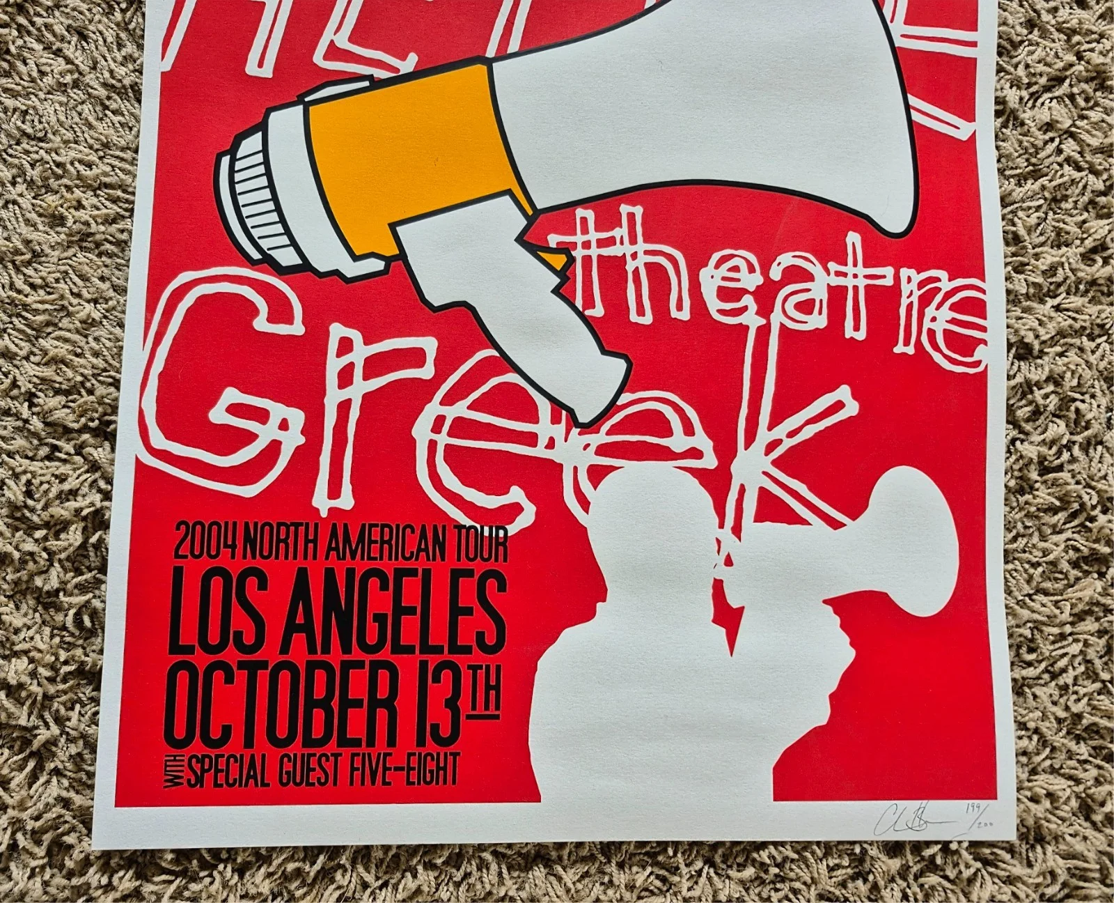 R.E.M. Greek Theatre Concert Oct 13th 2004 REM North American Tour LE LTD Poster, изображение 3