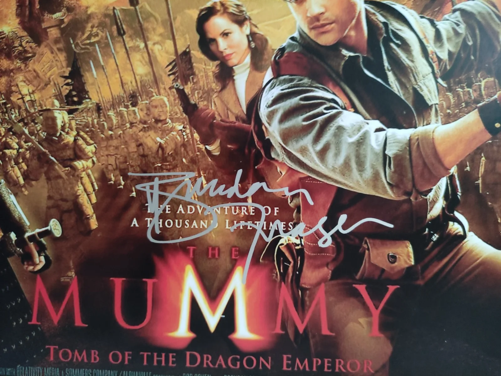 Brendan Fraser — Autograph Brendan Fraser Signed 8x12 Poster ( The Mummy ), image 2