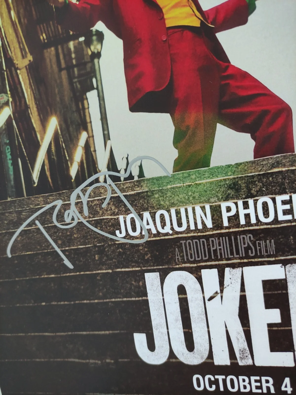 Todd Phillips — Autograph Todd Phillips Signed 11x17 Poster ( Joker ), image 2