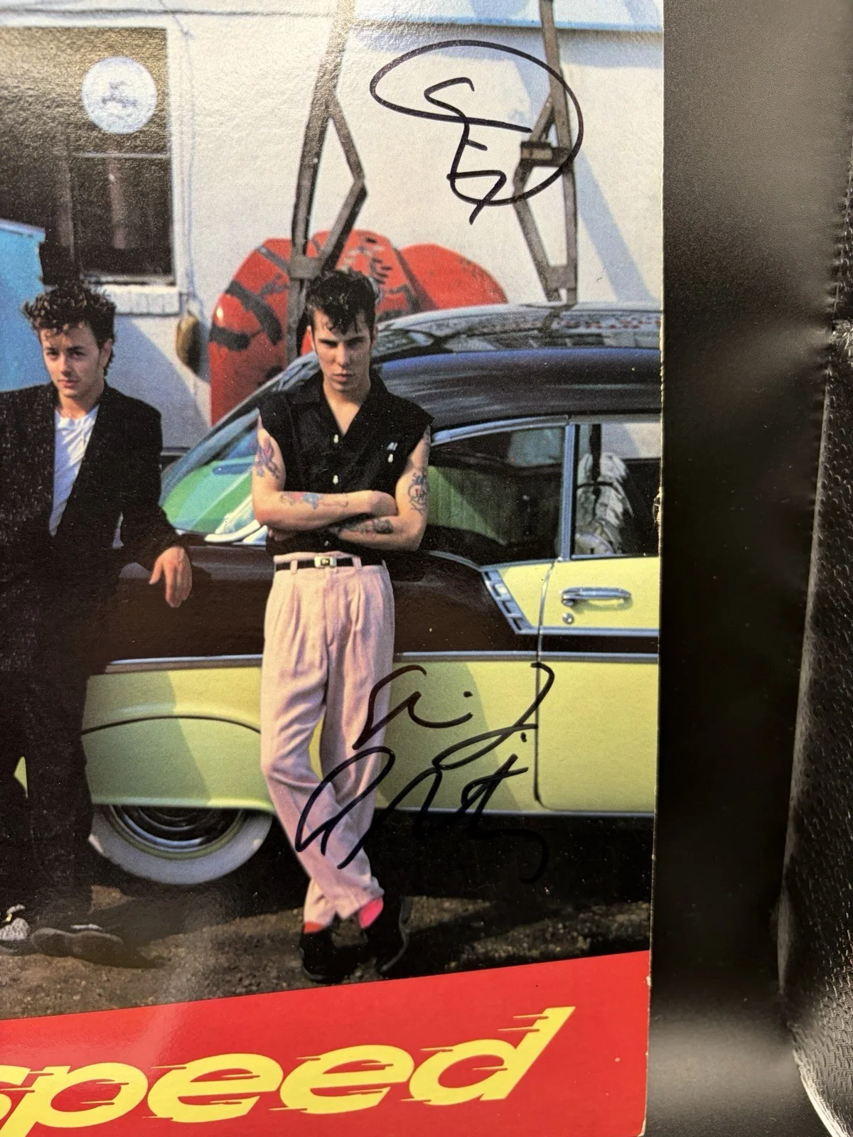 Stray Cats Slim Jim Phantom Signed "Rant n' Rave" Vinyl LP with JSA COA Auto, image 2