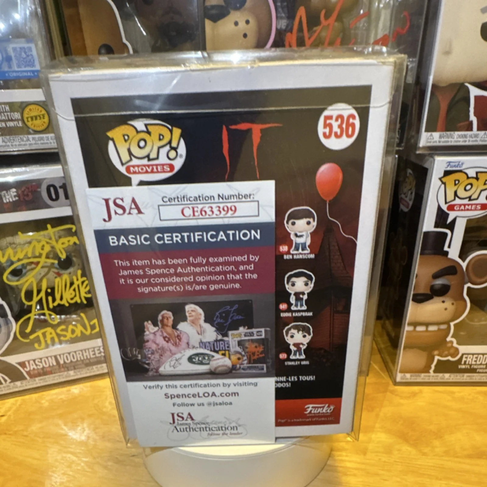 Georgie Denbrough — Funko Pop IT Georgie Denbrough #536 Autographed JSA Certified, image 2