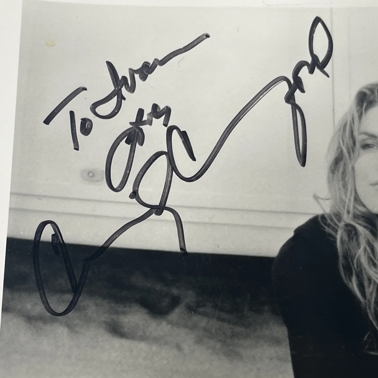Cindy Crawford — Cindy Crawford Signed Black & White Photo Inscribed “To Ivan” No COA, изображение 2