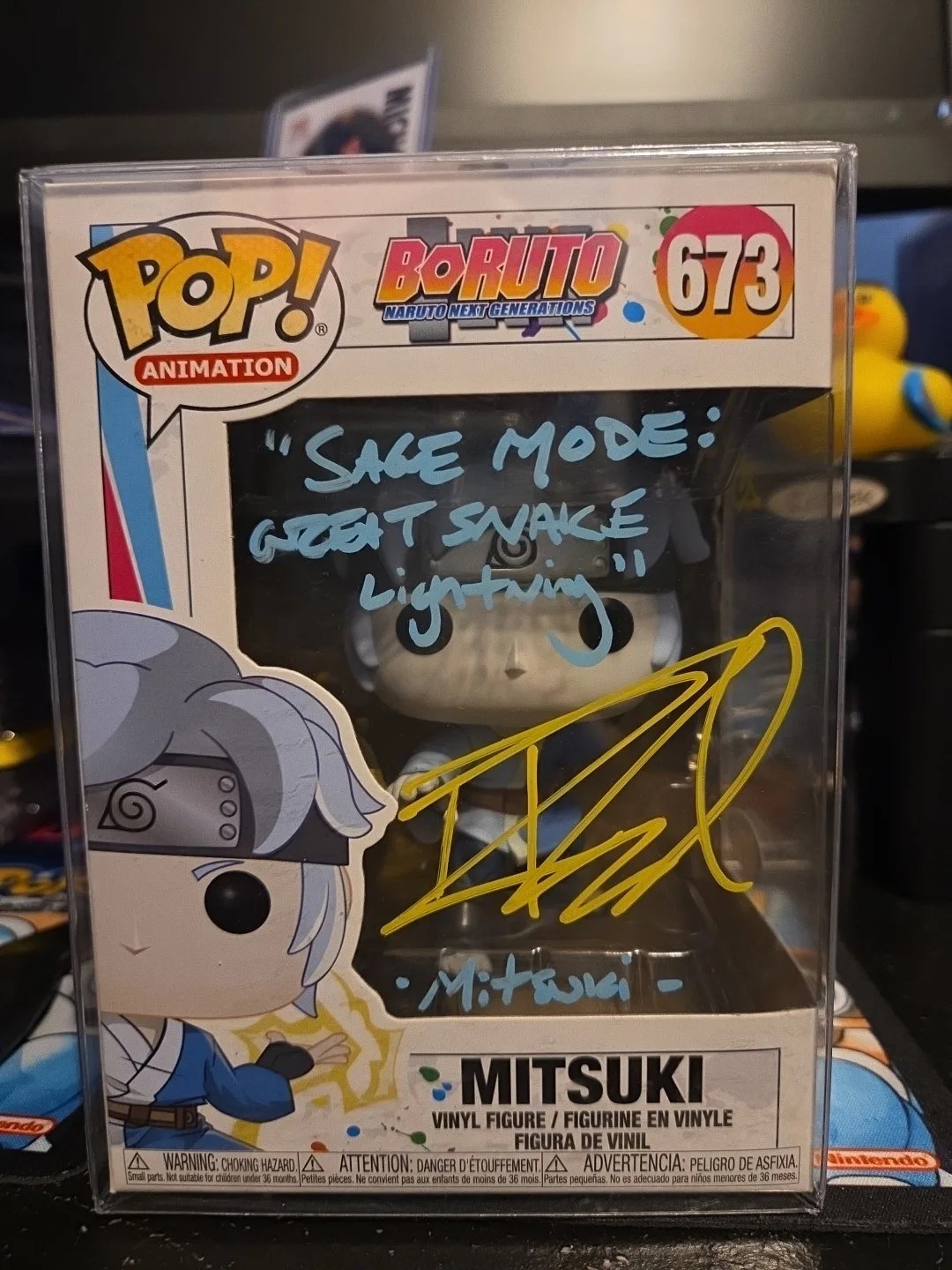 ROBBIE DAYMOND — ROBBIE DAYMOND SIGNED MITSUKI FUNKO 673 BORUTO ANIME AUTOGRAPH PSA Certified
