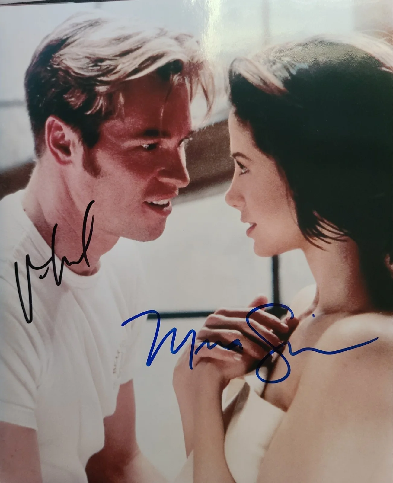 Mira Sorvino & Val Kilmer — Mira Sorvino & Val Kilmer Autographed Original Movie Photo Shooting Star COA