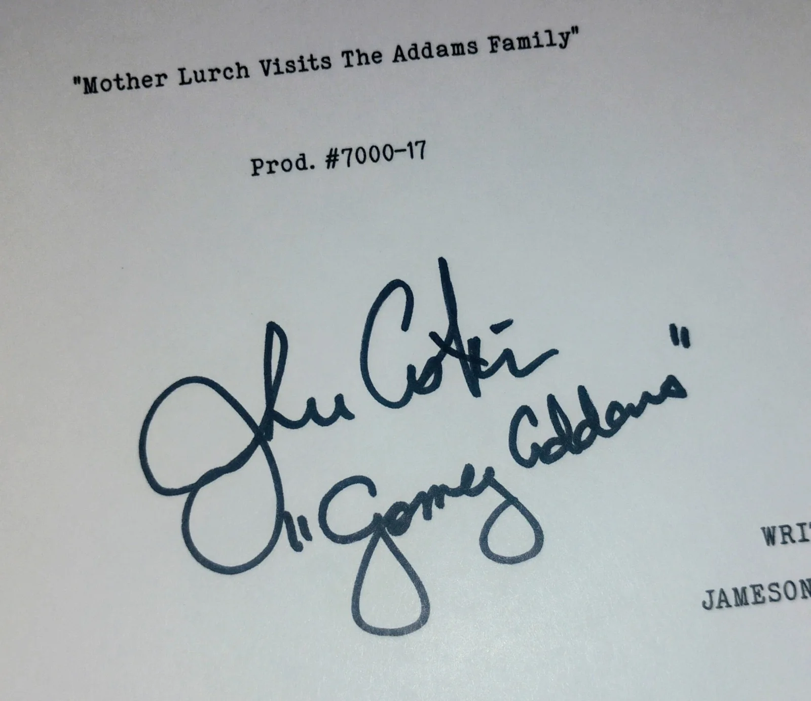 John Astin Hand Signed Autograph The Addams Family Script COA - NO US TARIFFS, image 3