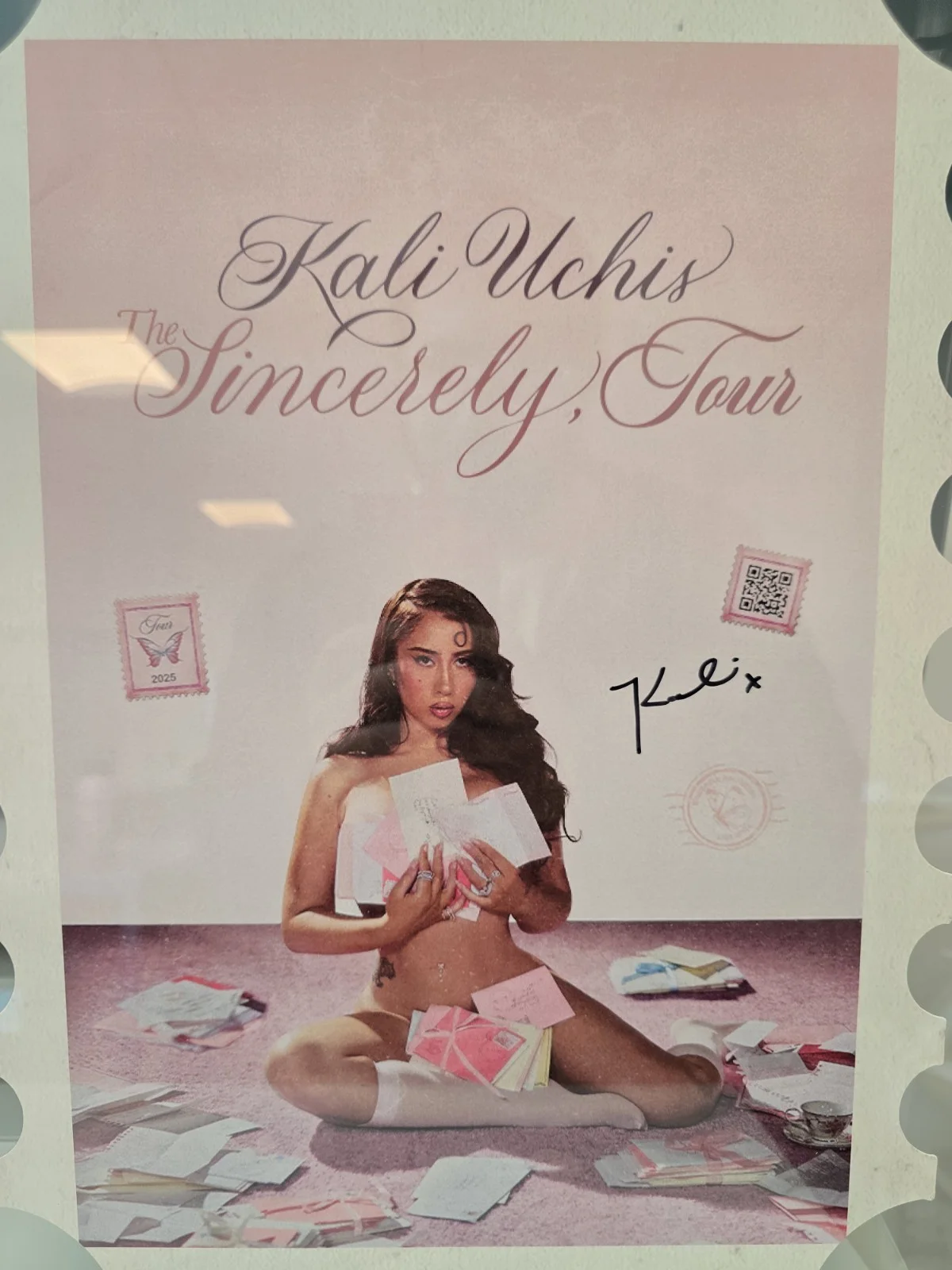 Kali Uchis Sincerely Tour VIP Signed Poster Framed, image 4