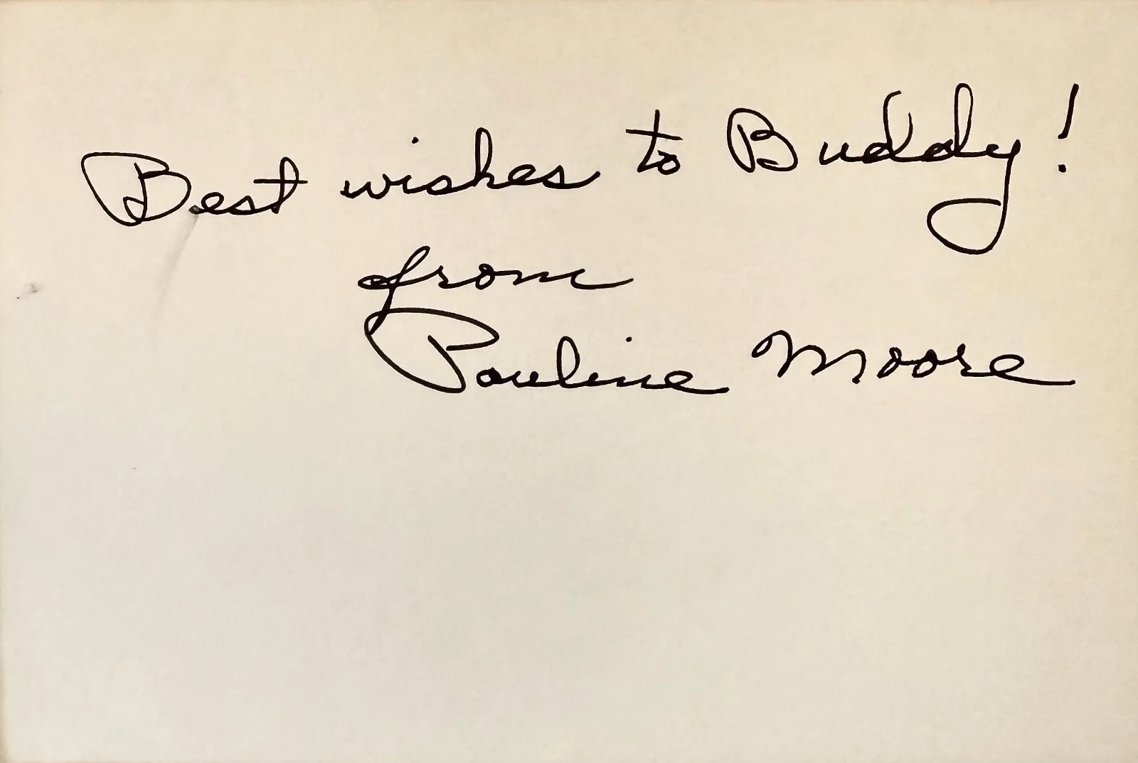 Pauline Moore — PAULINE MOORE Signed Autographed 4x6 INDEX CARD Charlie Chan at Treasure Island, image 3